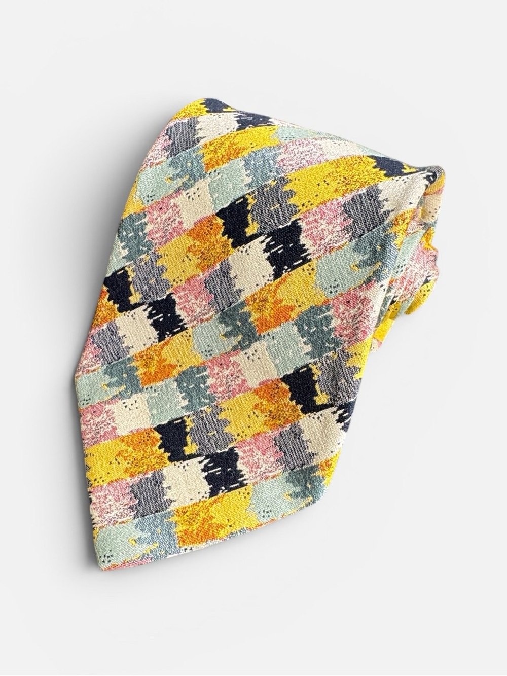 Carasta 1941 mens colorful geo pattern 100% silk vintage tie EUC